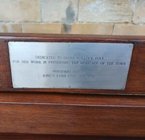Diane Bullock bench plaque